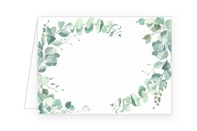 Edition Seidel 22285 plaatskaartjes set 50 eucalyptus groen
