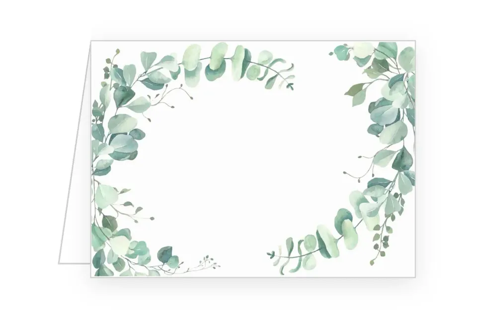 Edition Seidel 22285 plaatskaartjes set 50 eucalyptus groen