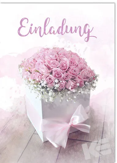 Kurt Eulzer 41-3544 uitnodiging rozen 5 stuks met strik