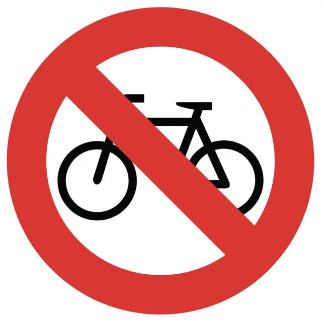 Gozi stoeptegel Fietsverbod bedrukt voor oprit