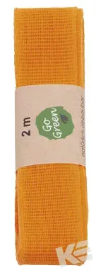 Kurt Eulzer 02-0595 katoenen lint oranje 25mm 15 stuks