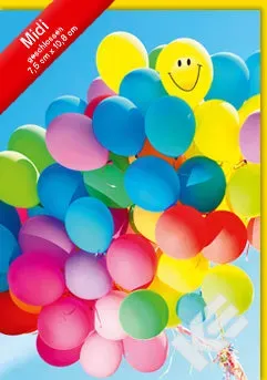 Kurt Eulzer 45-4912 wenskaart ballonnen blanco midi