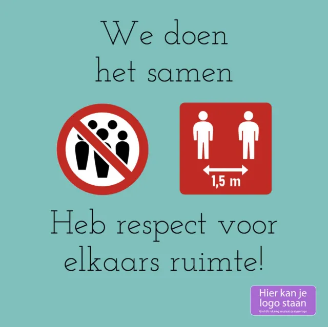 Gozi 1,5 meter stoeptegel maatschappij met logo