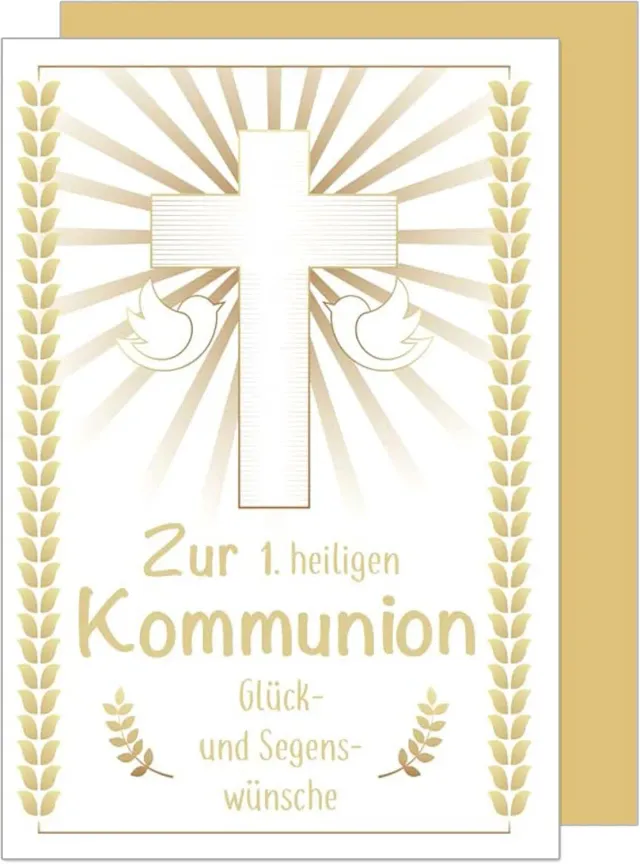 Edition Seidel Premium KO265 communiekaart met envelop kruis