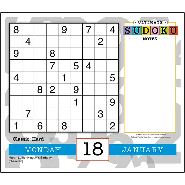 Sellers Publishing Ultimate Sudoku 2027 dagkalender puzzel