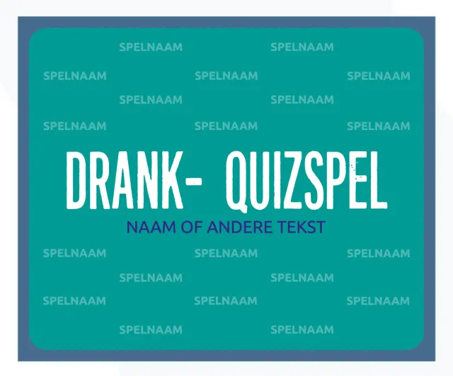 Gozi Quiz drankspel kaarten 110x90 liggend set