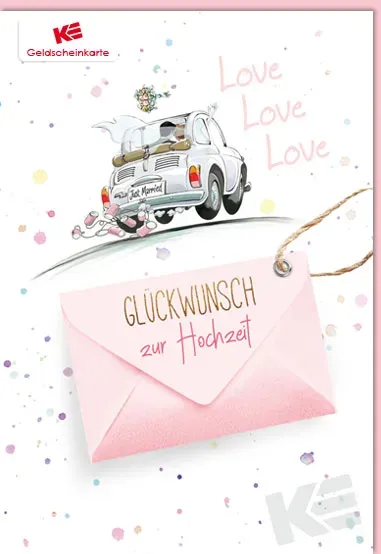 Kurt Eulzer 91-1157 geldkaart Love trouwauto wit