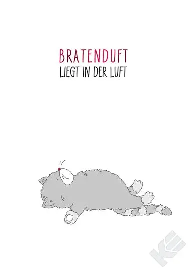 Kurt Eulzer 20-1428 kerstkaarten Bratenduft 10 stuks met prägung