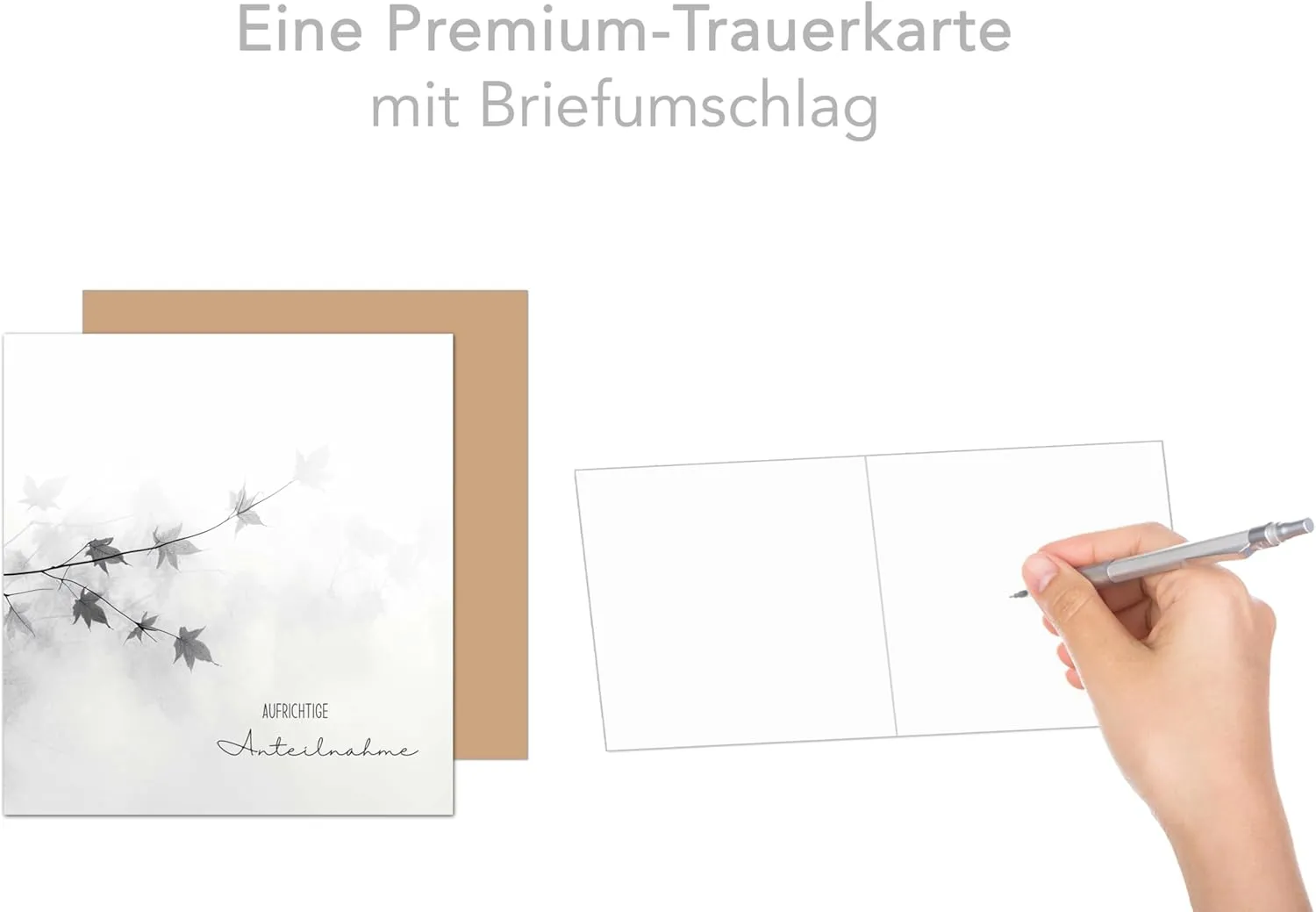 Edition Seidel Premium TQ103 rouwkaart vierkant met envelop