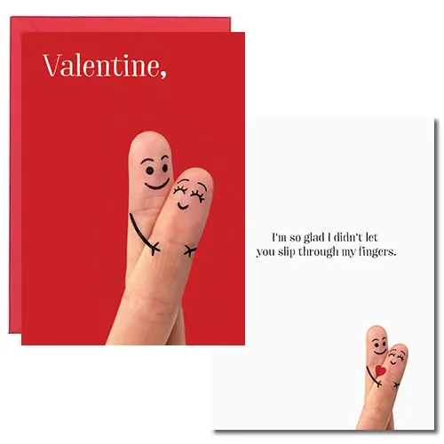 Sellers Publishing Valentine V3537S valentijnskaart vingers