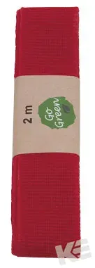 Kurt Eulzer 02-0596 katoenen lint rood 15 x 2 meter