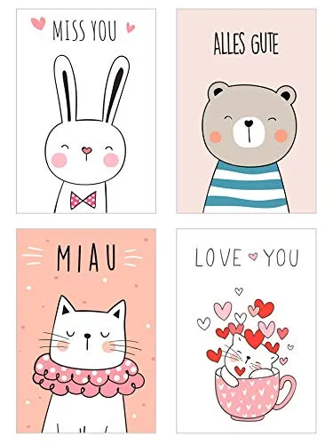 Edition Seidel 20557 postkaarten dieren set 25 kat hond