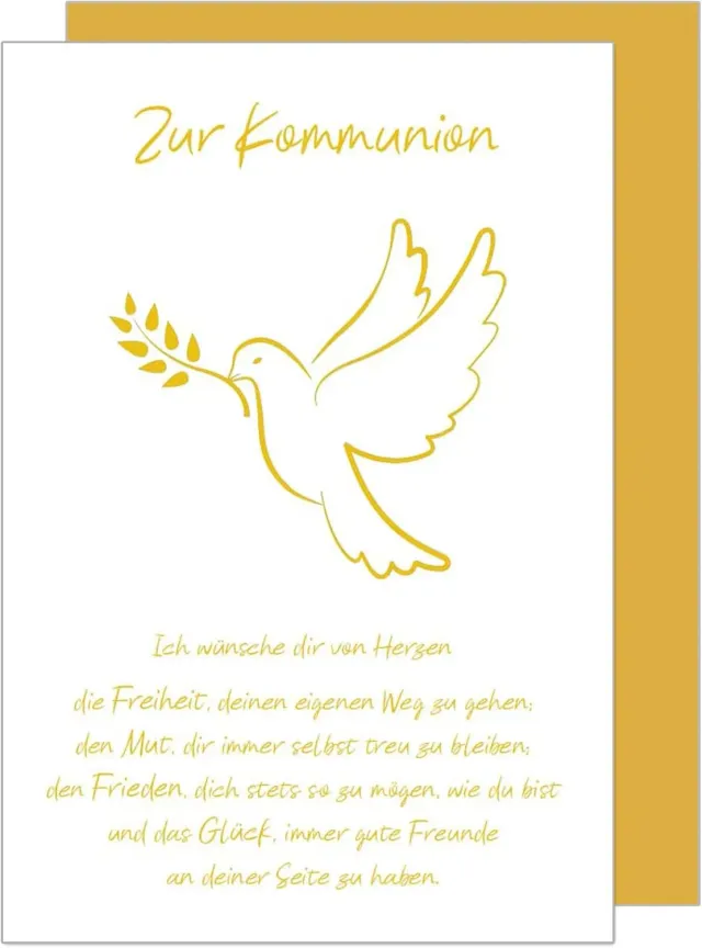 Edition Seidel Premium communiekaart KO288 duif met envelop