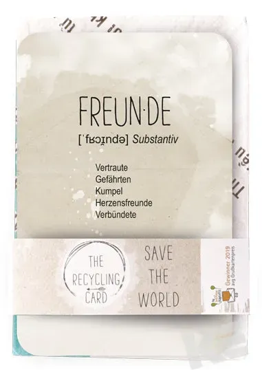 Kurt Eulzer 87-0020 Recycling Cards A5 Vrienden 1 stuk