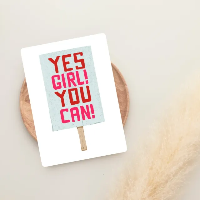 Lilly Braun Yes Girl 5119 wenskaart vriendinnen