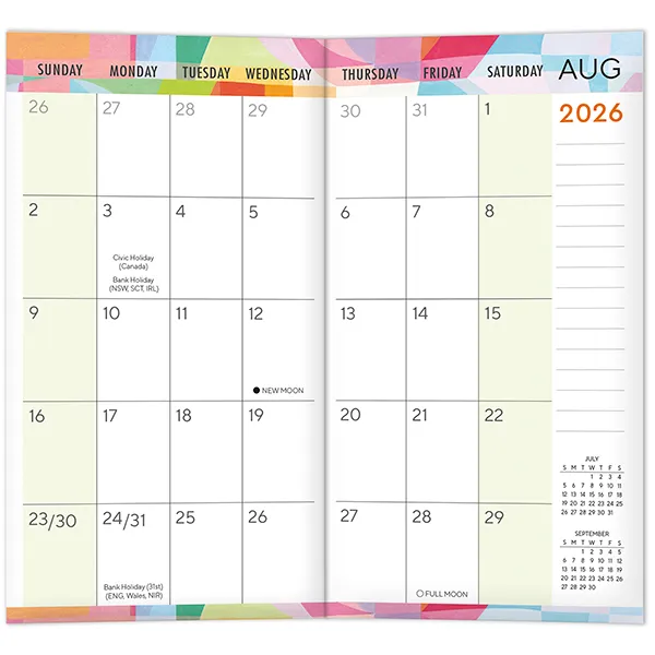 Sellers Publishing Pastel Prism 2027 zakagenda pocket 2-jaar