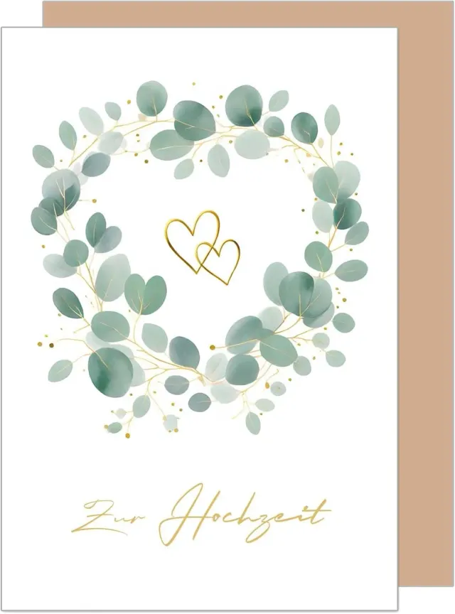 Edition Seidel Premium huwelijkskaart H482 SW024 Just Married hart