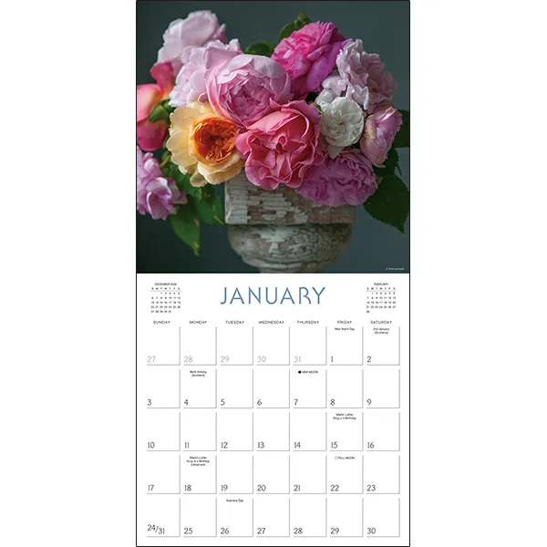Sellers Publishing Joy of Flowers 2027 wandkalender bloemen