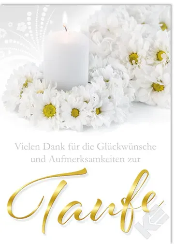 Kurt Eulzer 32-3708 bedankkaarten witte bloemen 5 stuks