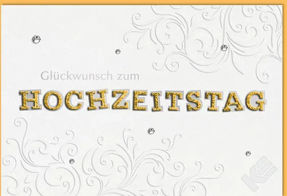 Kurt Eulzer 93-1466 luxe wenskaart strass 1 stuk