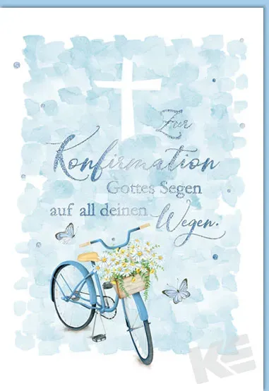 Kurt Eulzer 11-1019 belijdeniskaart fiets reliëf