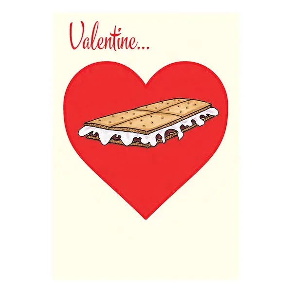 Sellers Publishing Valentine's Day V6961A valentijnskaart marshmallow