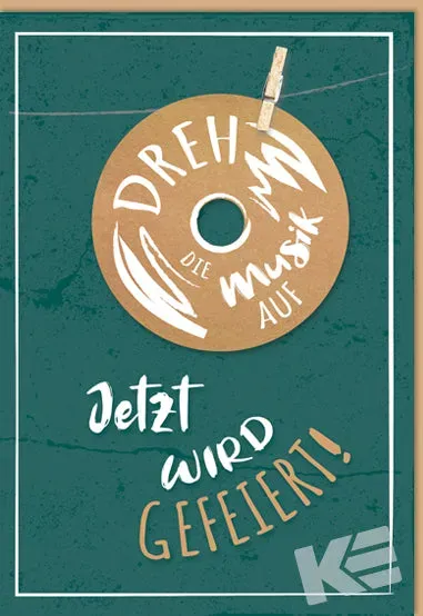 Kurt Eulzer 41-1321 wenskaart per stuk met cd-clip feest