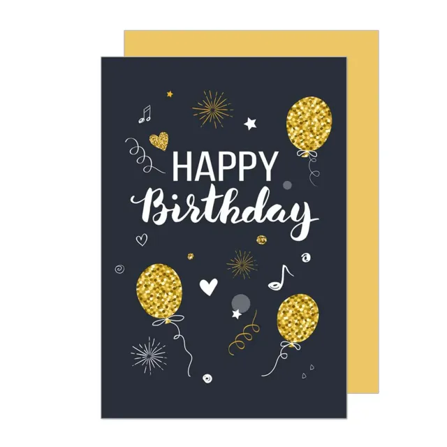 Edition Seidel Premium G2896 verjaardagskaart met goud