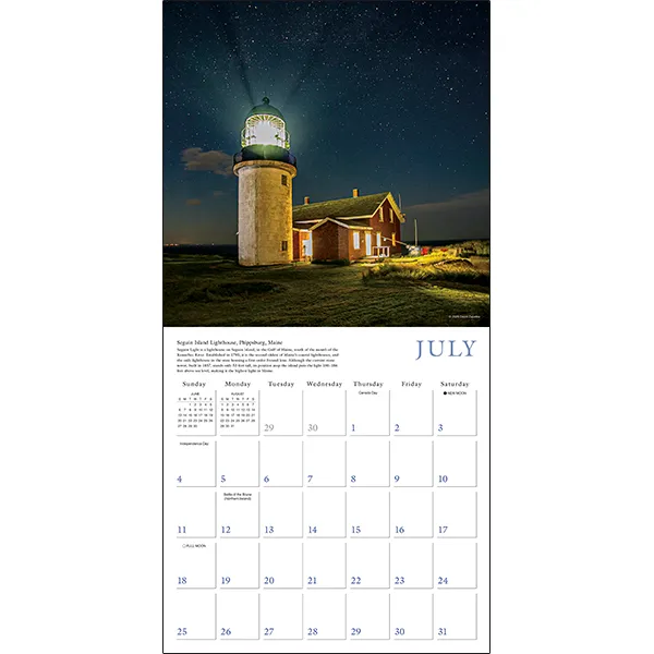 Sellers Publishing Great American Lighthouses 2027 wandkalender