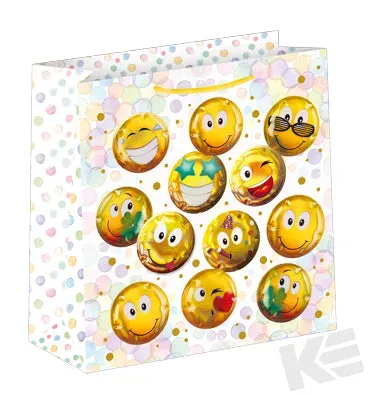 Kurt Eulzer 06-0527 geschenktas smilies groot 22,5 cm