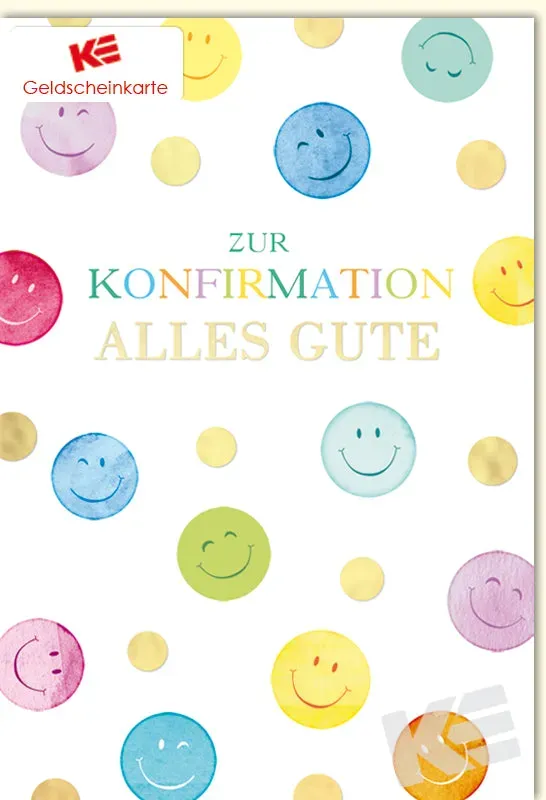 Kurt Eulzer 11-1072 geldkaart communie smiley met relief