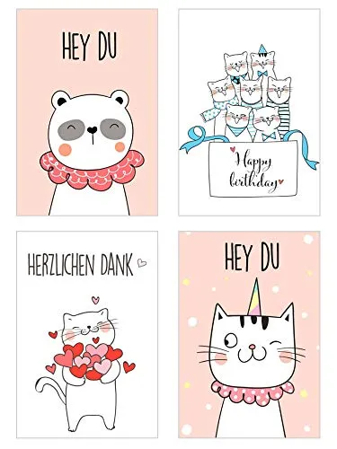 Edition Seidel 20557 postkaarten dieren set 25 kat hond