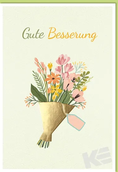 Kurt Eulzer 42-1029 beterschapskaart 1 stuk bloemen