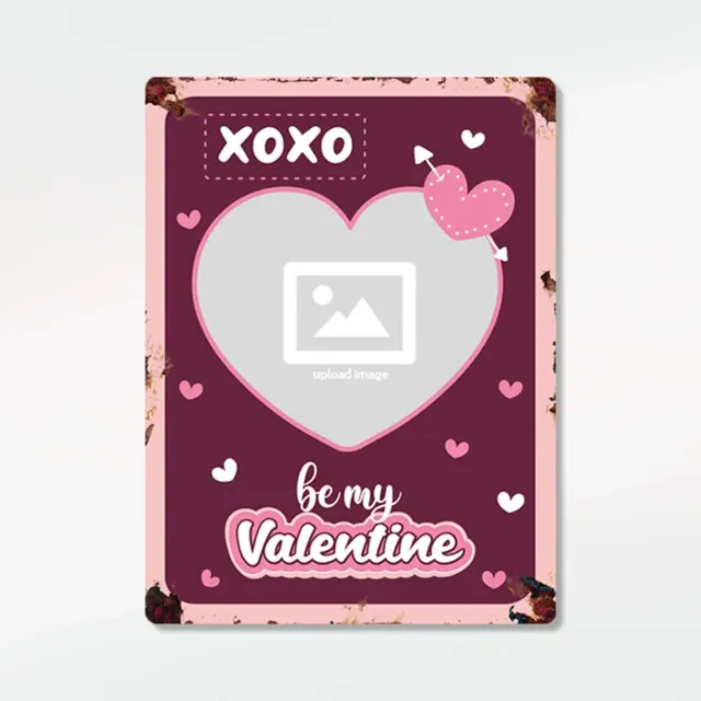 Gozi Valentijn metalen bord 30x40cm met foto