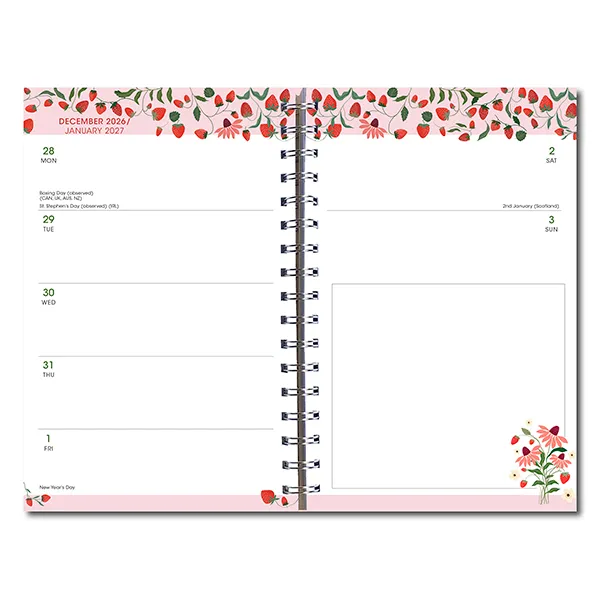 Sellers Publishing Design Essentials Strawberry Patch 2027 weekplanner 16 maanden