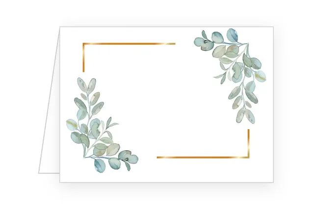 Edition Seidel 22290 tafelkaarten 50 stuks eucalyptus groen