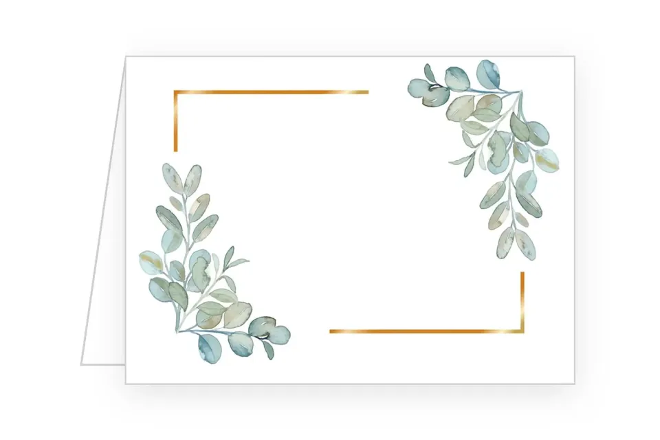 Edition Seidel 22290 tafelkaarten 50 stuks eucalyptus groen