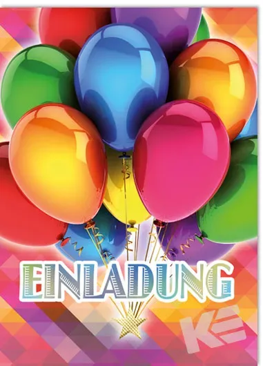 Kurt Eulzer 41-3554 uitnodiging ballonnen 5 stuks