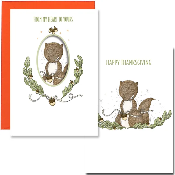 Sellers Publishing Thanksgiving TG7435 wenskaarten 3 stuks hart