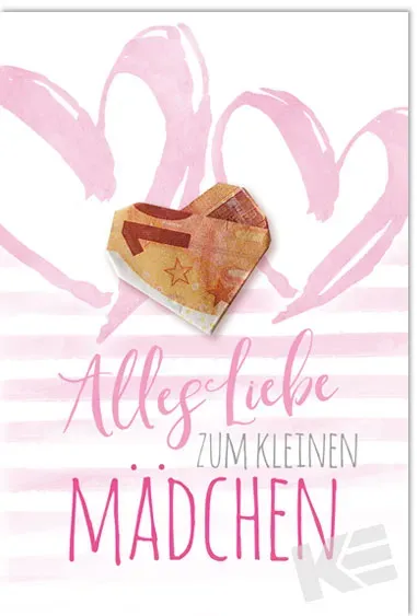 Kurt Eulzer 31-1060 wenskaart geldgeschenk meisje