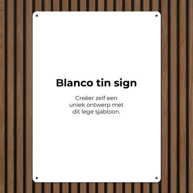Gozi Blanco metalen bord 30x40cm eigen ontwerp