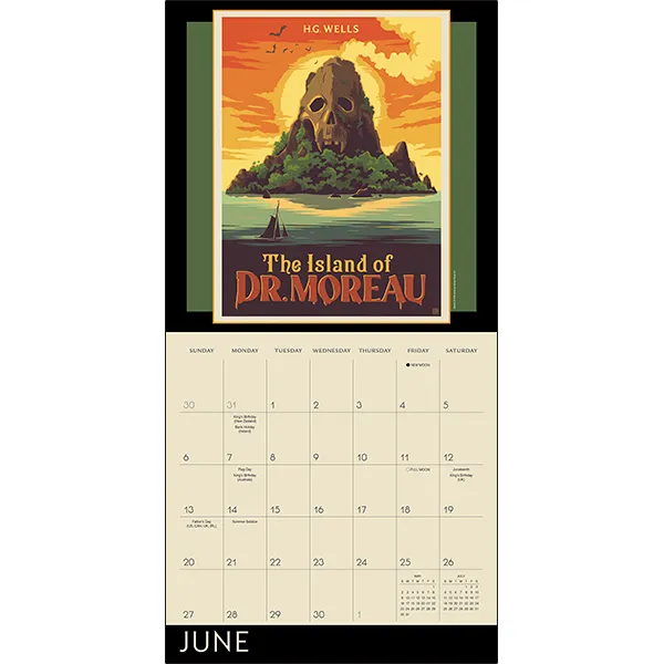 Sellers Publishing Classic Illustrated Tales Mysteries Monsters wandkalender 2027