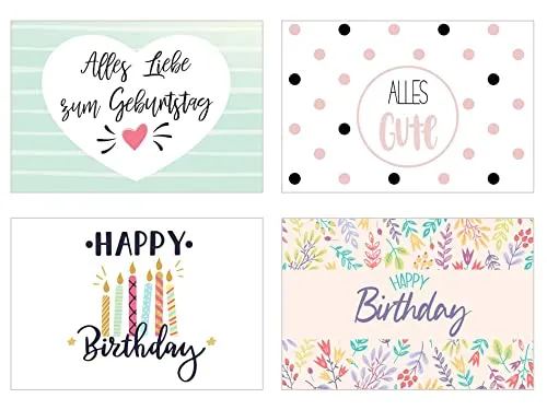 Edition Seidel 21220 verjaardagskaarten 20 stuks postkaarten set