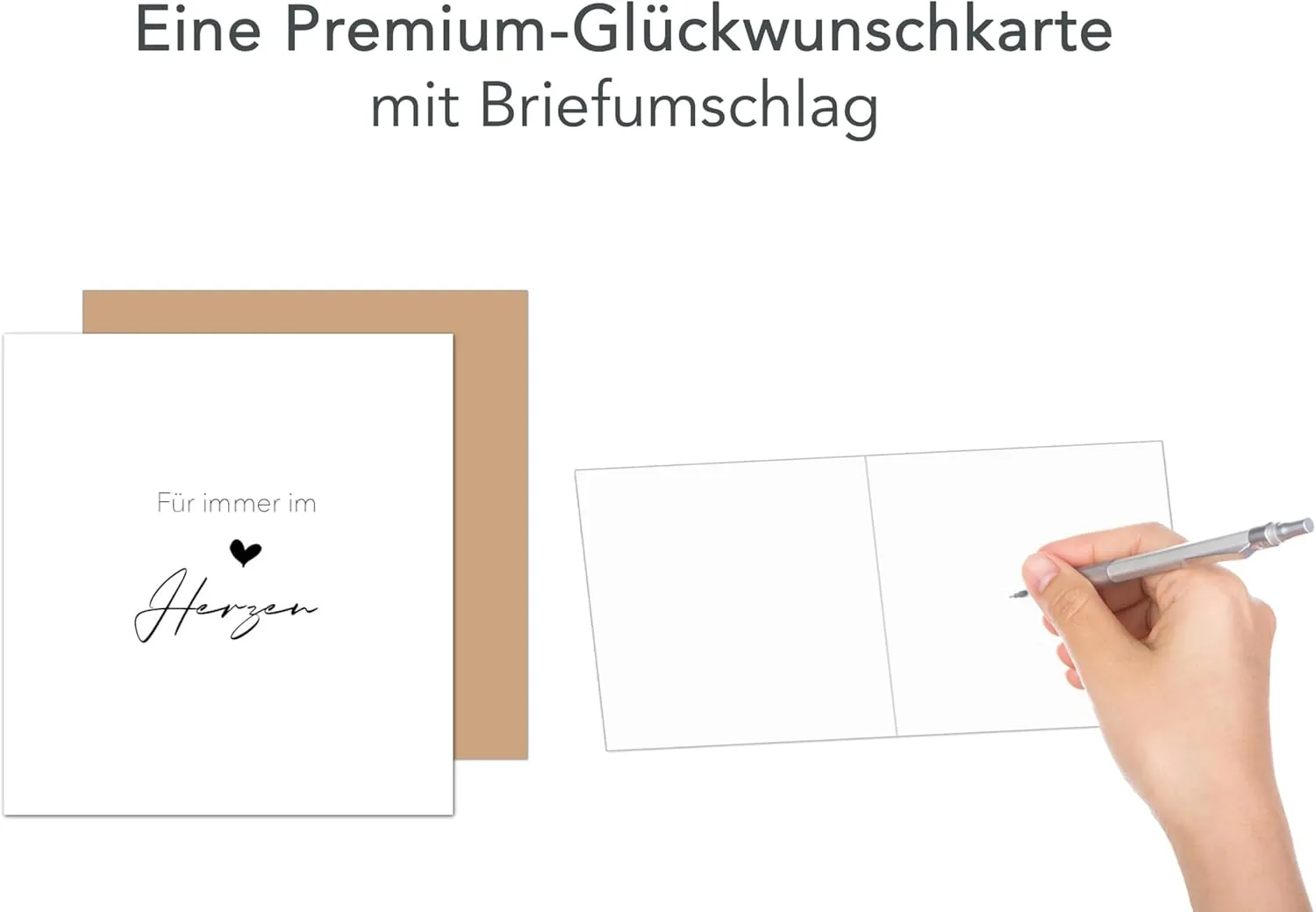 Edition Seidel Premium TQ116 vierkante rouwkaart met envelop