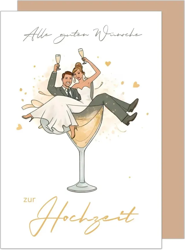 Edition Seidel Premium H483 SW024 huwelijkskaart Just Married