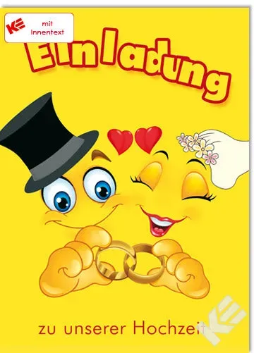 Kurt Eulzer 91-3686 huwelijkskaart 5 stuks smiley